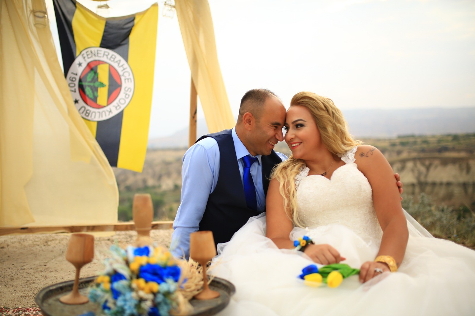 Gelin damadın Fenerbahçe aşkı